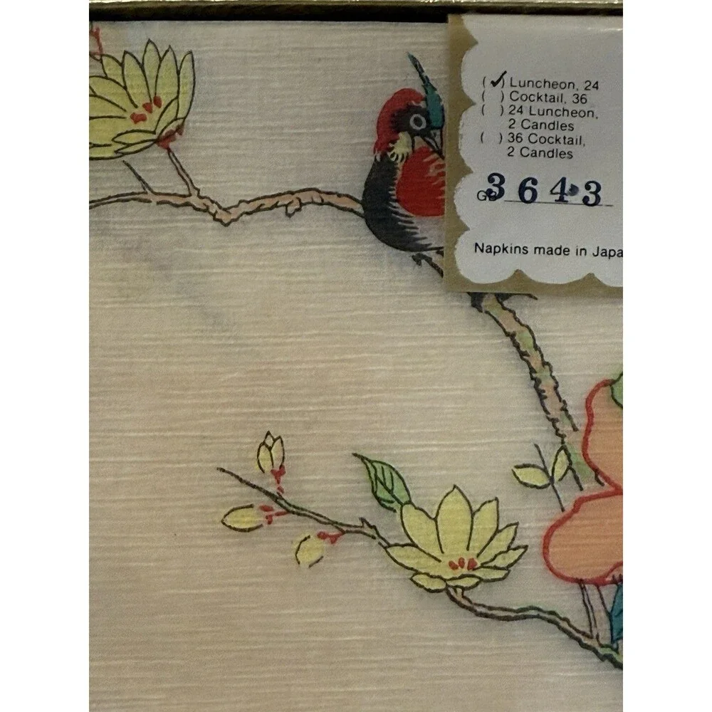 Baumgarten's Box Rice Paper Silk Effect Napkins 24 Luncheon